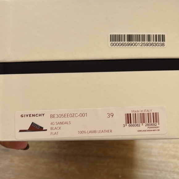 Givenchy Cutout 4G Logo Slide Sandal Black Size 39EU - Picture 10 of 11